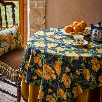 Nabis American Retro Atmosphere Round Table Hibiscus tablecloth