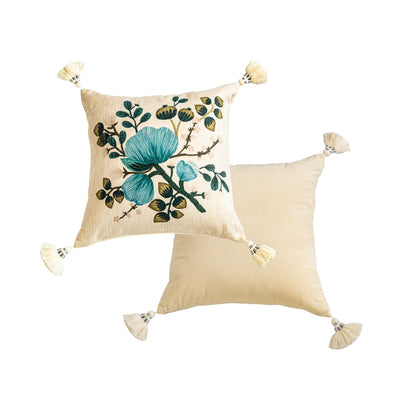 Nabis British Style Oil Color Flower Sea Throw Pillow Cover