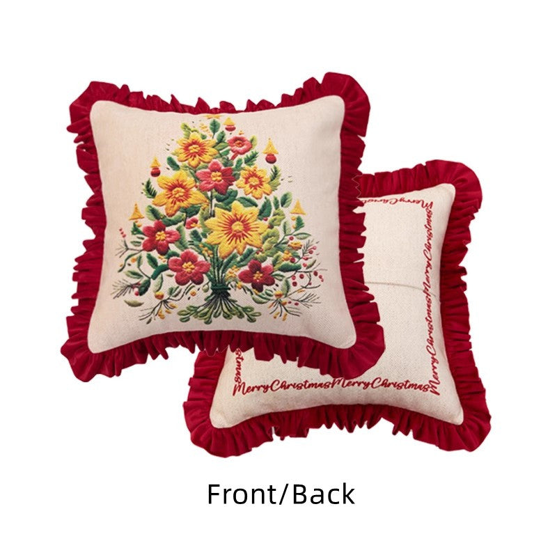 Red chenille throw pillows cheap