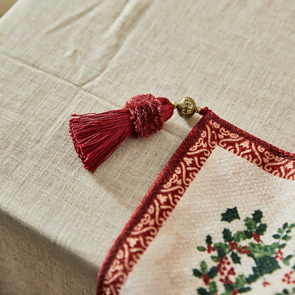 Holly and Berry Custom Christmas Table Runner