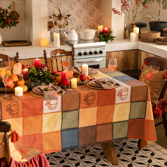 Harper Thanksgiving Halloween Pumpkin Custom Tablecloth