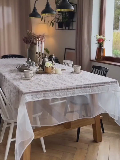 Evangeline Lace French Light Luxury Tablecloth