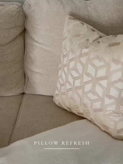 Jacquard Geometric Pillow Cover