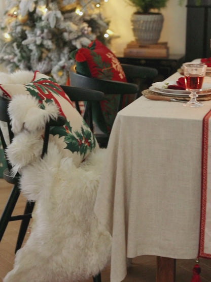 Holly Garland Table Runner