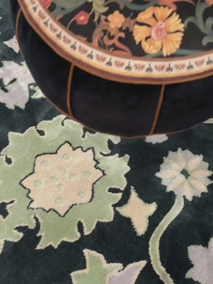 Eden Morris Floral Handmade Ottoman Cushion