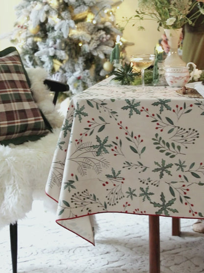 Evergreen Textured Tablecloth