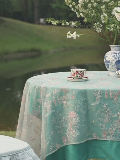 Lace Embroidery Curling Tablecloth