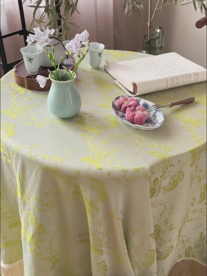 Willow Oriental Vintage Pine and Bamboo Custom Tablecloth