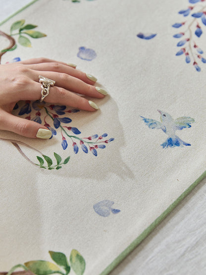 Purple Floral Table Runner