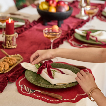 Lucky Scarlet Table Runner