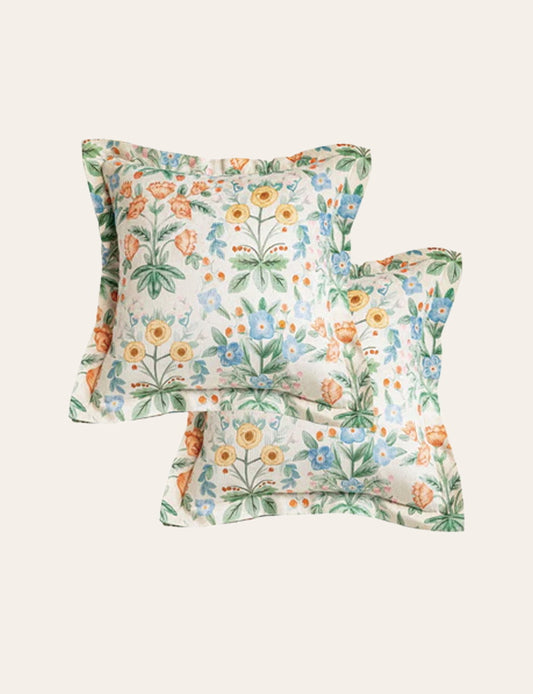 Sea of Flowers Throw Pillow Cover
