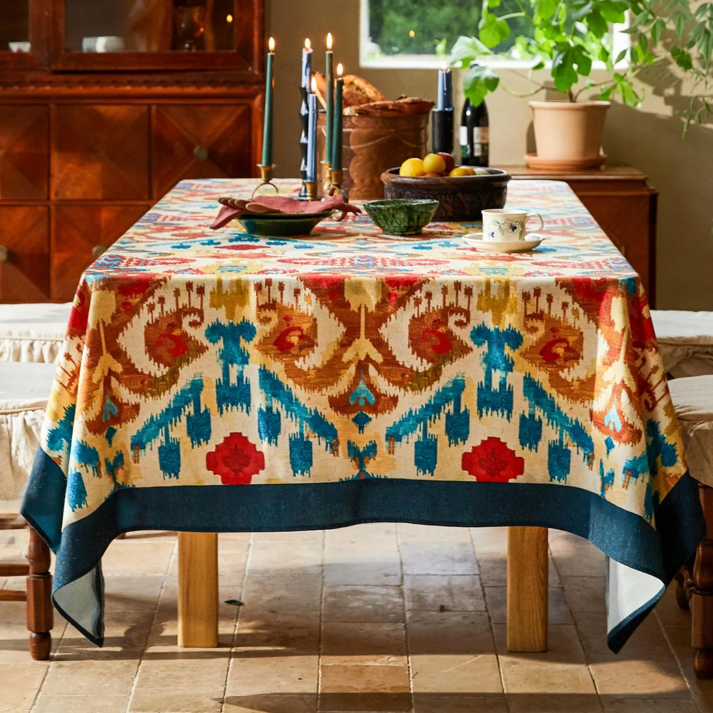 Custom Ikat Tablecloth