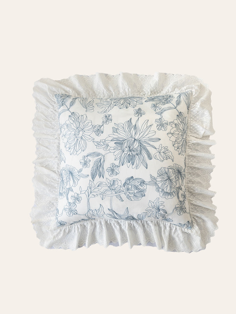 Blossom Veil Throw Pillow Cover